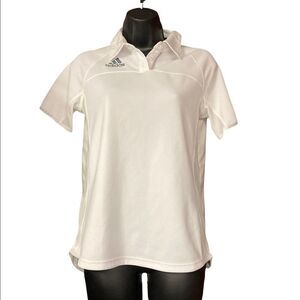 ADIDAS,Women’s Climacool,Sports Shirt, White, Sz Small, Short Sleeves,3 buttons